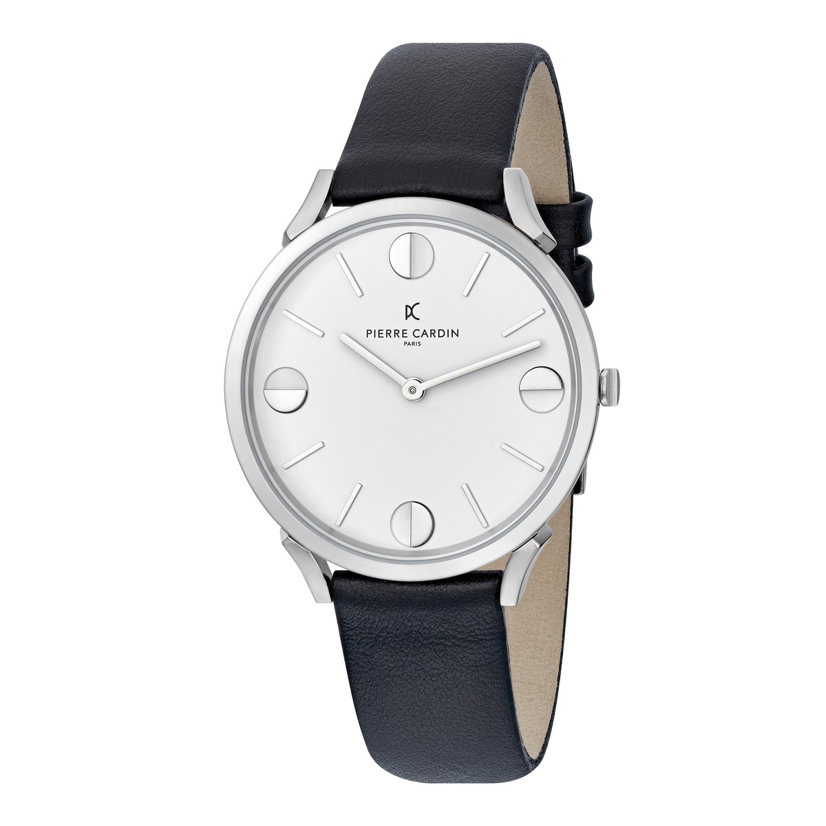 Pierre Cardin Pigalle Half Moon CPI.2008 Horloge - Leer - Zwart - Ø 40 mm