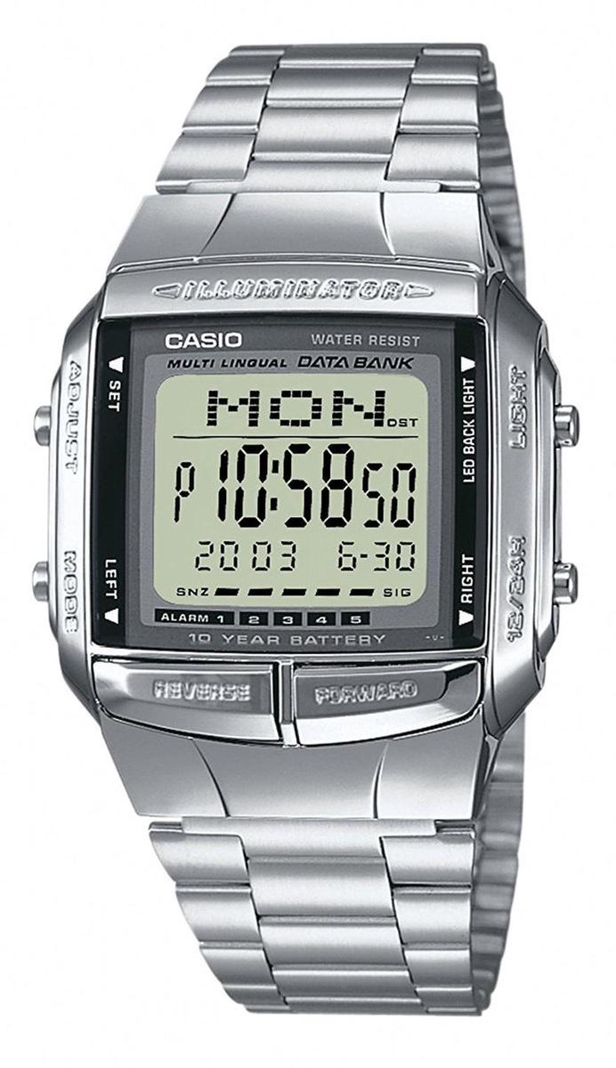 Casio Collection DB-360N-1AEF - Horloge - 36 mm - Staal - Zilverkleurig