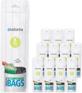 Brabantia sac poubelle compostable 10 litres code K vert - Carton 12 x 10 pièces