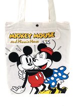 DISNEY Stoffentas Mickey and Minnie Mouse gebroken wit 32 x 35 cm