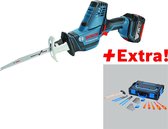 Bosch Professional - Accu reciprozaagmachine GSA 18 V-LI C 2x 5,0 Ah + lader GAL 1880 CV + 26-delige Gedore Handtool Set