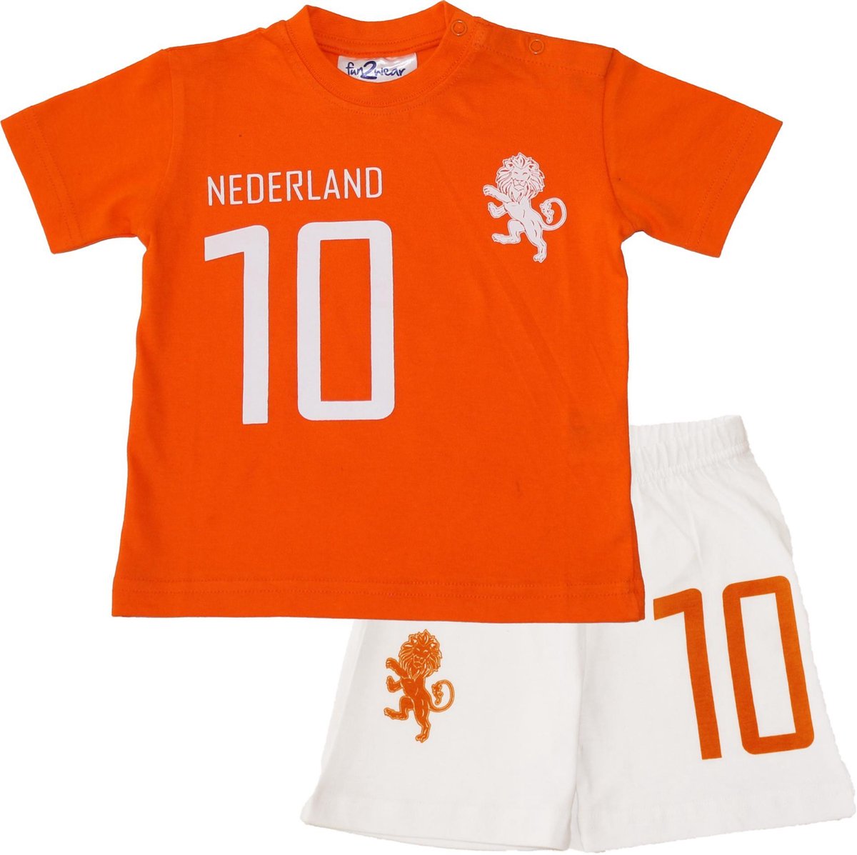 Fun2wear Shortama Elftal Oranje Wit maat 128