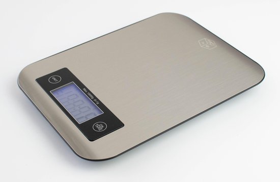 GadgetsToGo D-001 - Digitale Precisie Keukenweegschaal - Stainless Steel - Tot 10 kg (10000 gram) - Inclusief Batterijen (2x AAA) - LCD Display - GadgetsToGo