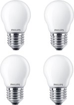 4 stuks Philips led kogellamp E27 2.2W 2700K Mat Niet dimbaar