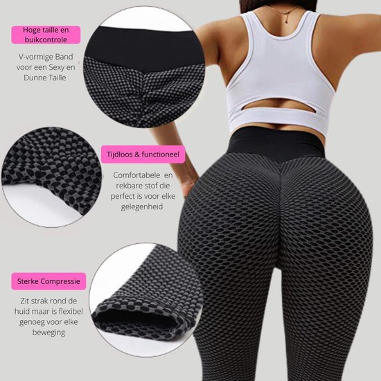 Bodyboil TikTok Legging - Anti Cellulite - Sportlegging Dames - Squat Proof Legging - Yoga Pants - TikTok Kleding - Comfortabel - Blauw - XXXL van Bodyboil — afbeelding 5