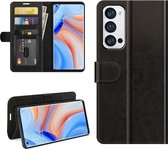 Oppo Find X3 Neo hoesje - MobyDefend Wallet Book Case (Sluiting Achterkant) - Zwart - GSM Hoesje - Telefoonhoesje Geschikt Voor: Oppo Find X3 Neo