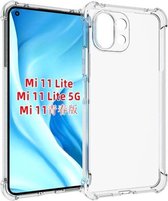 Xiaomi Mi 11 Lite hoesje - MobyDefend Transparante Shockproof TPU Gelcase - Verstevigde Hoeken - Volledig Doorzichtig - GSM Hoesje - Telefoonhoesje Geschikt Voor: Xiaomi Mi 11 Lite