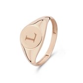 Isabel Bernard La Concorde Lauren 14 Karaat Rosé Gouden Initial Ring - Roségoudkleurig