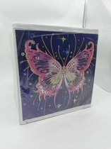 Diamond painting storage case 25x25cm - vlinder