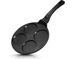 Pancake pannenkoekenpan 4 kop anti aanbaklaag marmeren