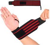 Wrist Wraps - polsbrace - krachttraining - zwart/rood - polsbanden