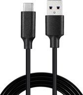 NÖRDIC USBC-N1001 LED USB-C naar USB-A kabel - 480 MBps - 50cm -  Zwart