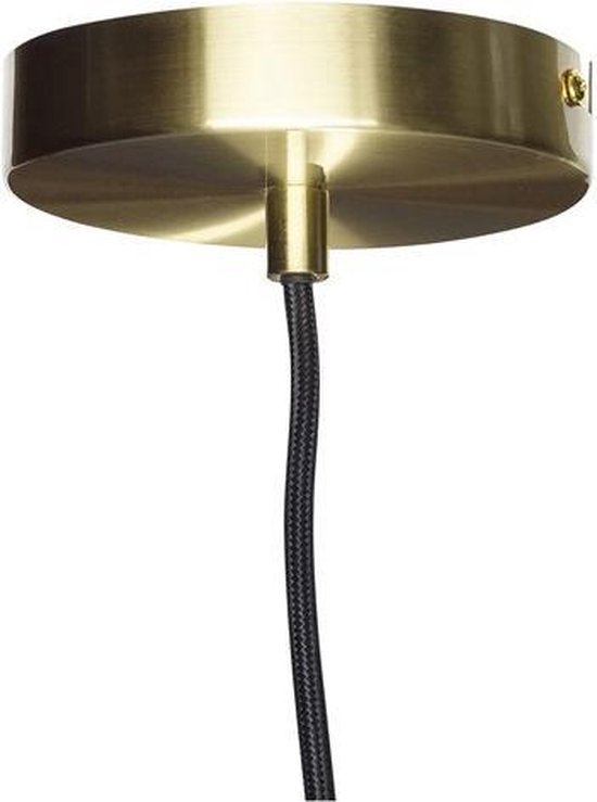 hoofdzakelijk huurder verbinding verbroken HÜBSCH INTERIOR - Glazen karaf hanglamp met messing fitting - ø28xh35cm |  bol.com