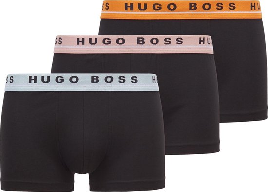 Hugo Boss Hugo Boss Trunk Boxershorts Onderbroek - Mannen - zwart - oranje  - roze | bol.com