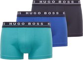 Hugo Boss Hugo Boss Trunk Boxershorts Onderbroek - Mannen - aquablauw - blauw - zwart - wit