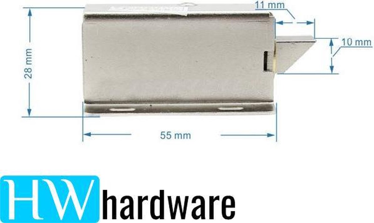 QWORK® DC 12V Elektrisch slot Elektronisch Kastslot voor Kastladedeur Toegangscontrolesysteem (Zonder Detectieschakelaar
