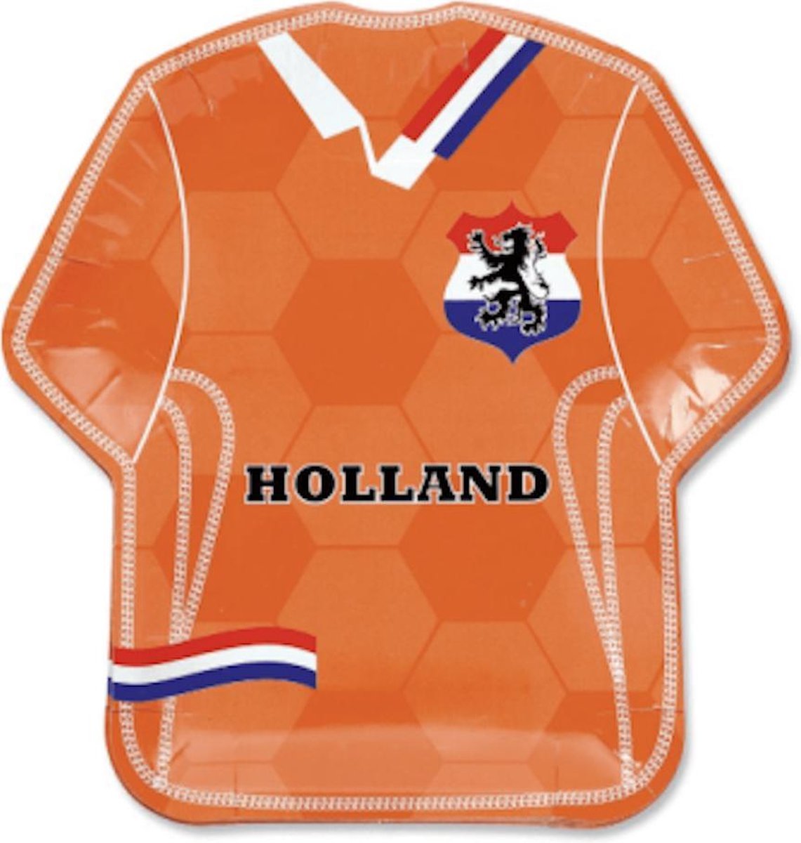 Oranje wegwerpbordjes Oranje Shirt - Milieuvriendelijk wegwerp servies kartonnen bordjes - EK accessoires - Oranje versiering - EK 2021 - EK voetbal - 23 cm