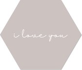 Muurhexagon i love you stone Forex / 18 x 15 cm