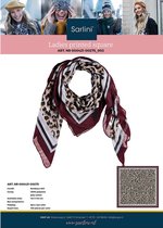 Sjaal Dames Vierkante Sjaal Bordeaux Camouflage Print