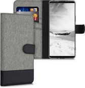 kwmobile telefoonhoesje voor Sony Xperia 1 III - Hoesje met pasjeshouder in grijs / zwart - Case met portemonnee