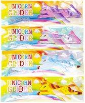 Unicorn Glider | Vliegende Eenhoorn 22 X 7 Cm | 4 stuks