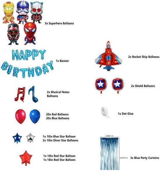 Decoration De Fete A Thema Avengers Ensemble D Anniversaire De Super Heros Set De Bol Com