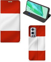 Hoesje OnePlus 9 Pro Telefoonhoesje met Naam Oostenrijkse Vlag