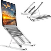 Aluminium Laptop/Tablet Standaard | Verstelbaar & Opvouwbaar | Anti-slip Anti-Kras | Universeel & Ergonomisch - 180° Verstelbaar | Warmteafvoer Functie | Laptop/Tablet Steun Opvouwbare Stand 