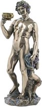 Maddeco - bronskleurig beeldje - Bacchus god van de wijn - wijnen - alcohol
