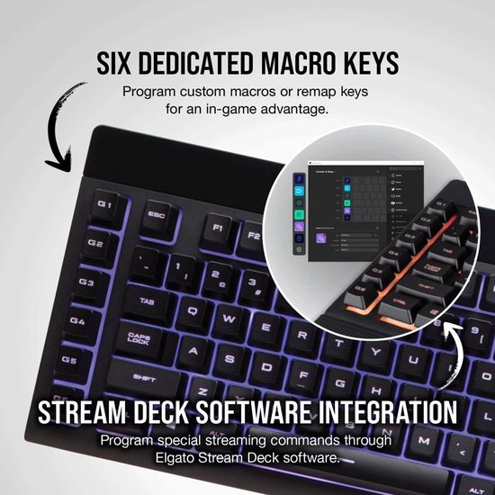 Corsair K55 RGB Pro - Gaming Toetsenbord - Membraam toetsen - Qwerty  Zwart