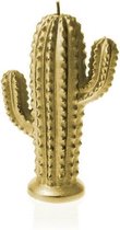 Geel goud gelakte Candellana figuurkaars, Cactus Hoogte 14 cm (24 uur)