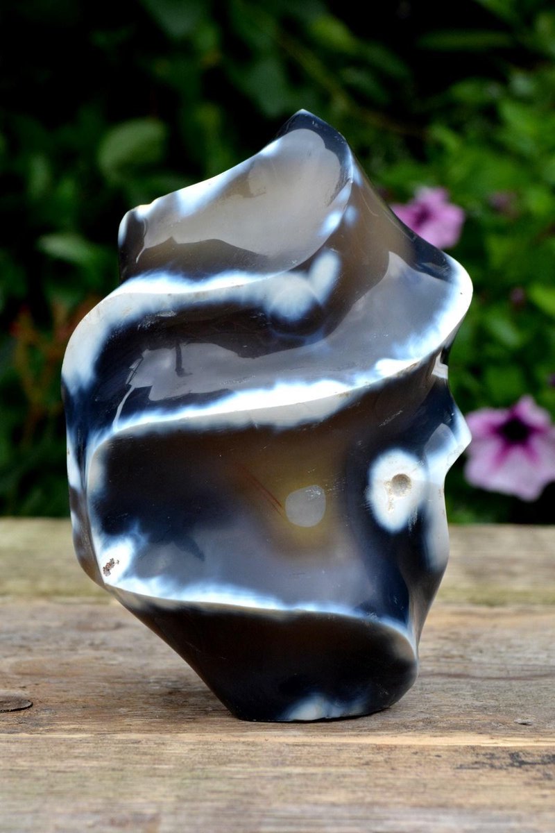 Orka vlam Agaat sculptuur - 900 gram