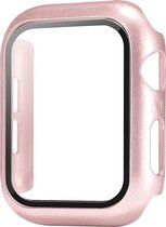 MaxVision's Geschikt Voor Apple Watch 40mm Hoesje & Screenprotector In 1 geschikt voor Apple Watch SE / 4 / 5 / 6 / SE 40 mm Roze