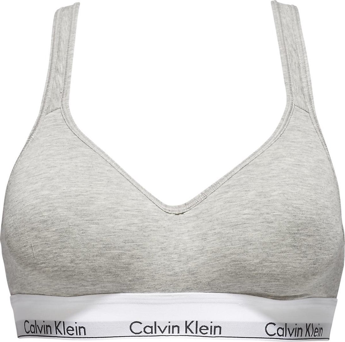 Calvin Klein Modern Cotton Bralette met cup Dames - Grijs - Maat L | bol.com