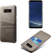 Samsung Galaxy S8 Telefoonhoesje | PU Leren Back Cover | Pasjeshouder | Grijs