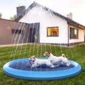 Hondenzwembad 150cm - Verkoeling hond - waterspeelgoed buiten - watersproeier speelgoed - hondenspeelgoed- afkoeling hond - afkoelen - zwembad - speelzwembad - babyzwembad - opblaasbaar - kinderzwembadje - outdoor koelmat hond - honden speelgoed