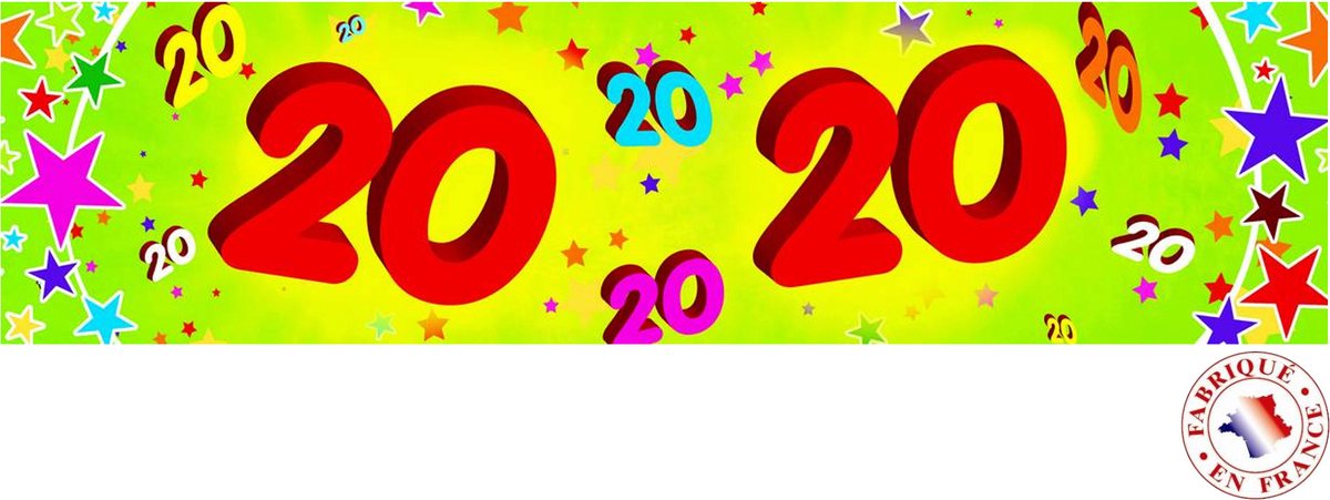 CHRISTIANFABRICATIONS - Papieren wimpel 20 jaar