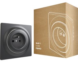 FIBARO Walli N Outlet type E - Antraciet - Klassiek basiselement