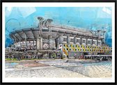 Amsterdam de ArenA voetbal stadion schilderij (reproductie) 71x51cm