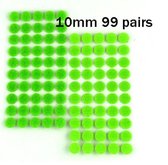 Zelfklevend klittenband - Set van 99 stuks (Totaal 198 stuks) - 10mm in dia - Groen - Klittenbandsluitingen - Vastmaken van spullen met klittenband - Zelfklevende klittenband rondj