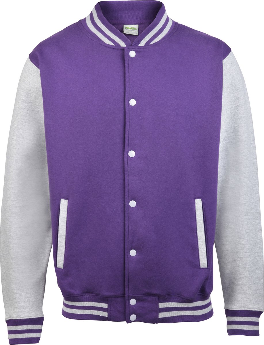 Awdis Unisex Varsity Jacket Grijs