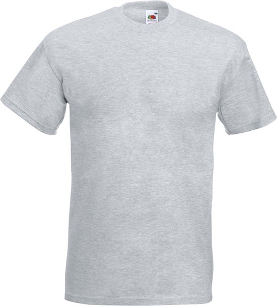 Fruit Of The Loom Heren Super Premium T-shirt met korte mouwen en ronde hals (Heather Grijs)
