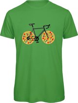 Pizza Bike - Pizza T-Shirt Heren - Katoen