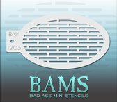 Bad Ass Stencil Nr. 1203 - BAM1203 - Schmink sjabloon - Bad Ass mini - Geschikt voor schmink en airbrush