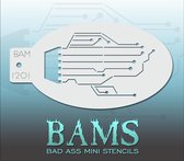 Bad Ass Stencil Nr. 1201 - BAM1201 - Schmink sjabloon - Bad Ass mini - Geschikt voor schmink en airbrush