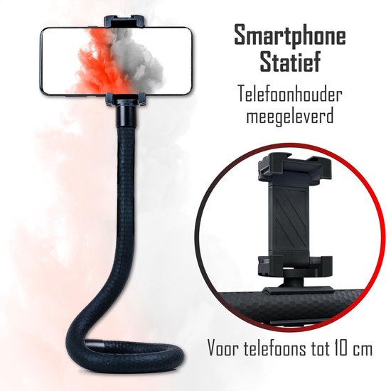 TENTA® flexible et extension de trépied TENTA® - Smartphone trépied, perche à selfie, support vidéo, support de téléphone - 52 cm