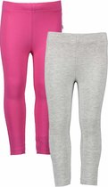 Blue Seven 2 pack BIO BASIC zomer Legging Roze, Grijs - Maat 110