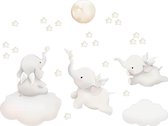 Muursticker vliegende olifantjes - Decoratie kinderkamer / babykamer jongens & meisjes - Dieren sticker