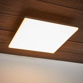 Lucande - LED plafondlamp - 1licht - aluminium, polycarbonaat - H: 4.8 cm - donkergrijs, wit - Inclusief lichtbron