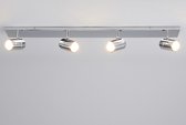 Lindby - Plafondlamp badkamer - 4 lichts - metaal - H: 11 cm - GU10 - chroom